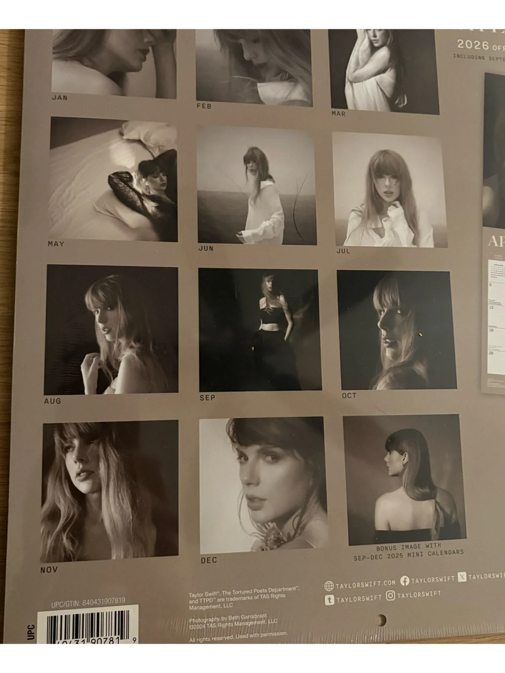 Taylor Swift 2026 Official 16 Month Wall Calendar